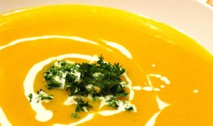 Pumpkin garlic soup